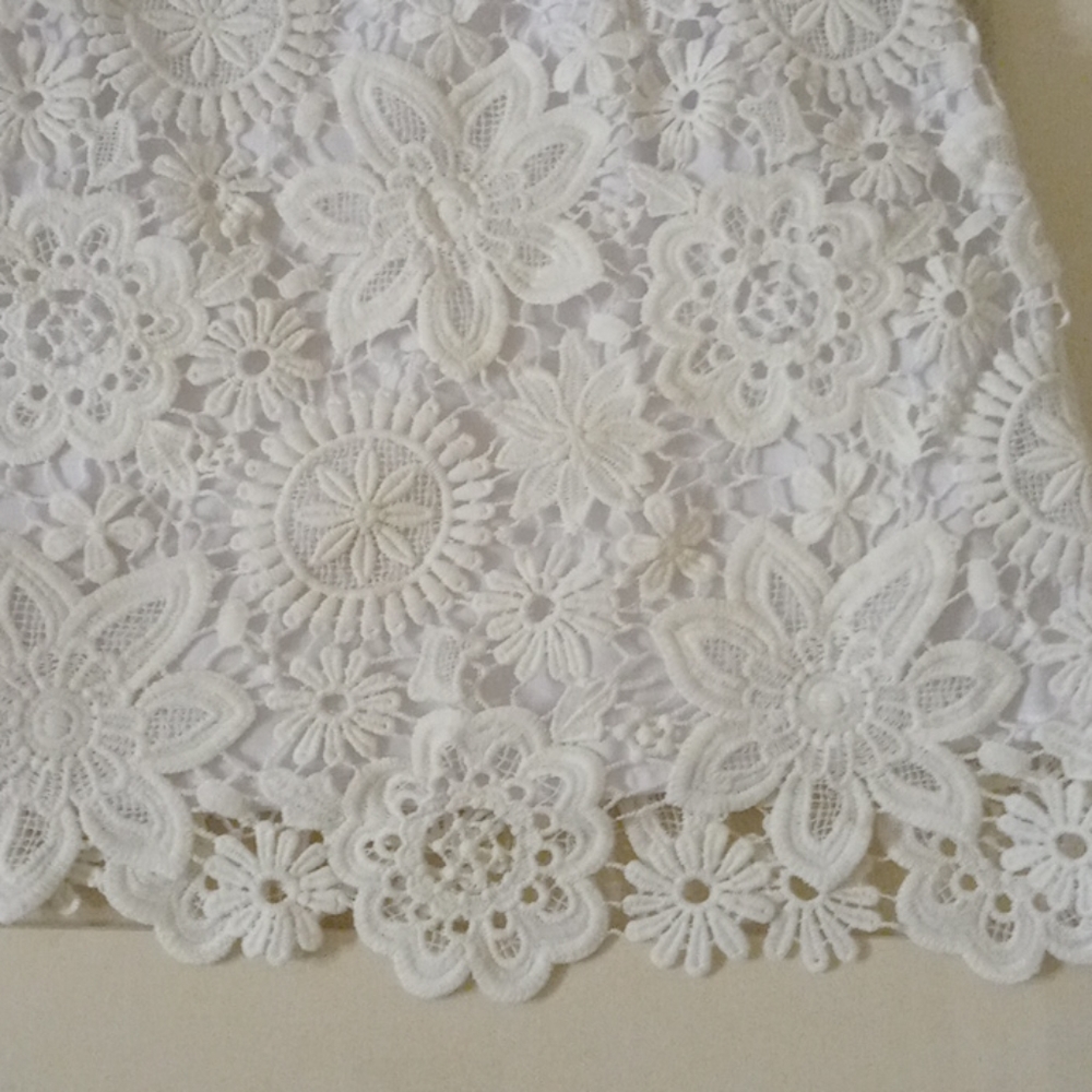 TOPSHOP White Lace Overlay MiniSkirt - Picture 7 of 10